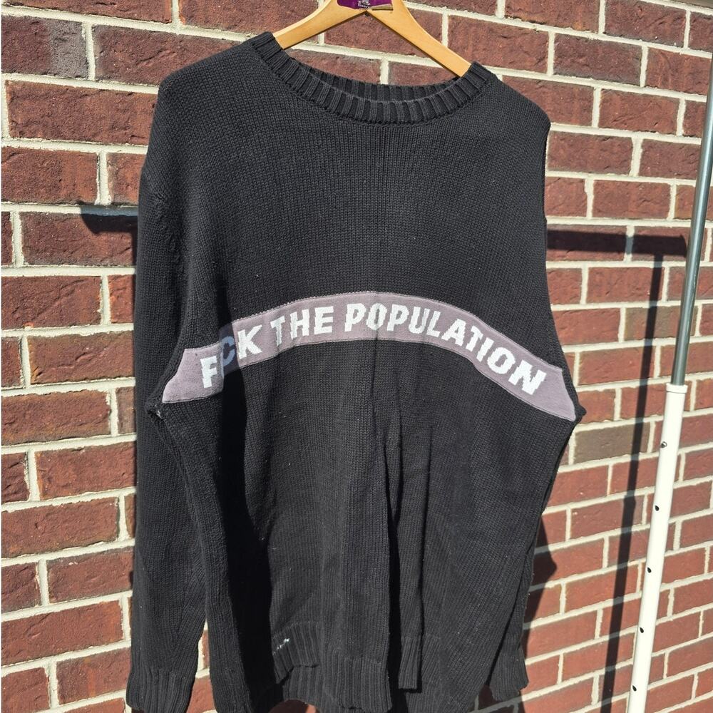 FTP Spell Out Knit Sweater "Black"